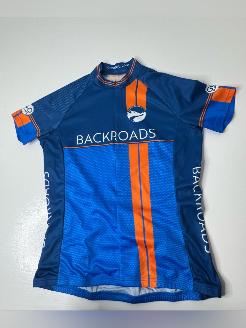 Garneau and Backroads Blue & Orange Cycling Jersey